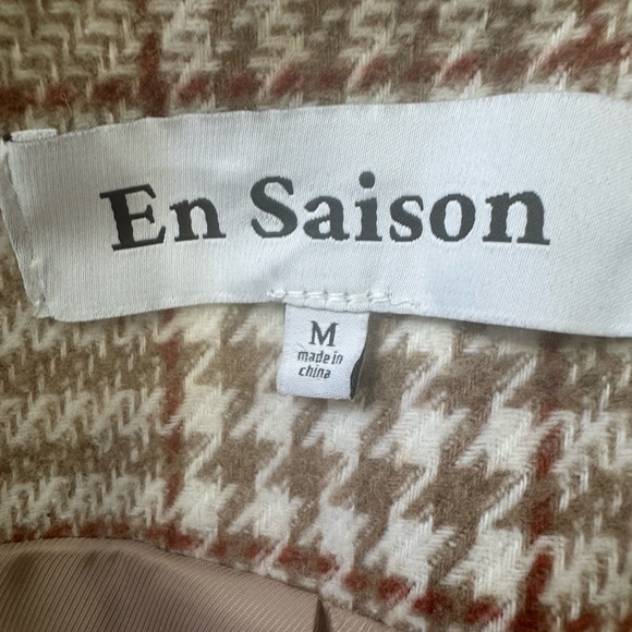 ✨ En Saison Plaid Belted Coat – Size Medium – Fully Lined & Classy - Picture 2 of 11